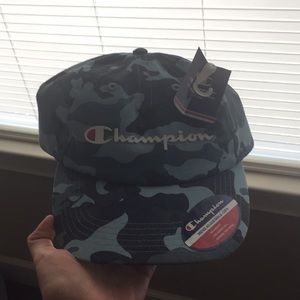 Champion Blue Camo Baseball Cap NWT